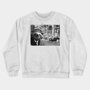 Sloth in Rome in front of Trevi Fountain - Print / Home Decor / Wall Art / Poster / Gift / Birthday / Sloth Lover Gift / Animal print Canvas Print Crewneck Sweatshirt